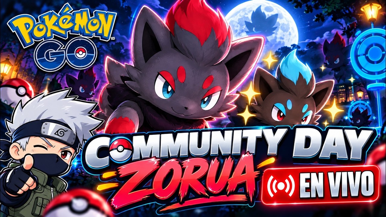 🔴 ¡ZORUA COMMUNITY DAY EN VIVO! 🦊✨ ¡VAMOS POR EL SHINY Y 100% IV! 🔥 Pokémon GO