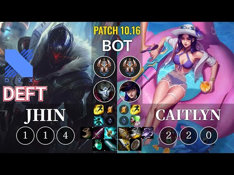DRX Deft Jhin vs Caitlyn Bot - KR Patch 10.16