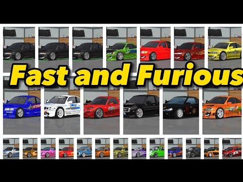 Almost All The Fast and Furious Cars Made in FR Legends (52) | Livery's in Description