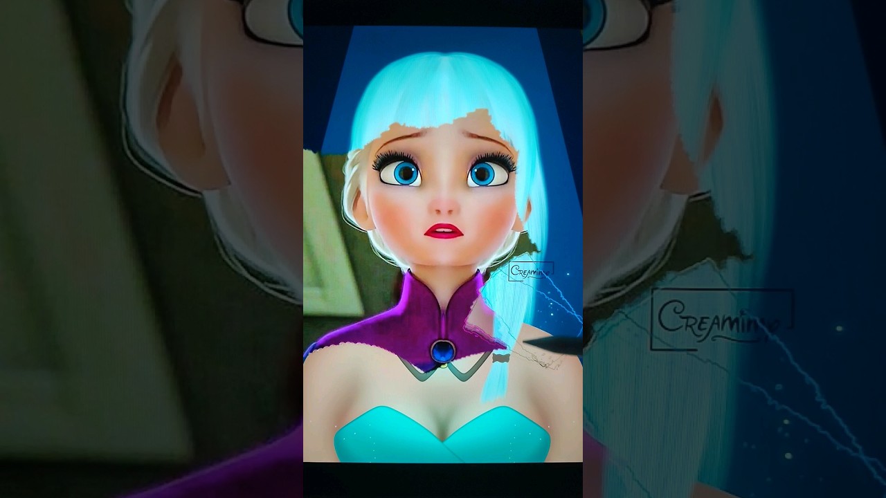 Elsa Mix Kida #shorts #digitalart #disney #art #artwork #glowup #transformation #frozen #kida #short