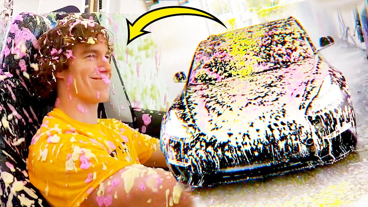 Car Wash In A Tesla Convertible!
