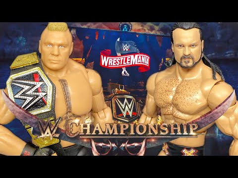 Brock Lesnar vs Drew McIntyre WWE Championship Action Figure Match! WrestleMania 36!