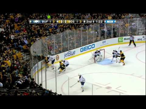 Tyler Ennis goal 31 Jan 2013 Buffalo Sabres vs Boston Bruins NHL Hockey