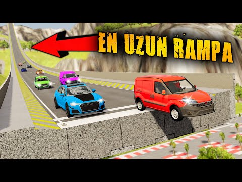 EN UZUN RAMPADAN ATLADIM , ARABALARA TUZAK KURDUM // BeamNG.drive