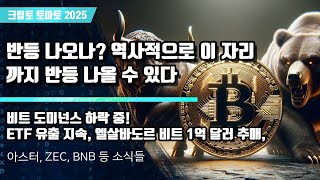 11/19) 반등 나오나? 역사적으로 이 자리까지 반등 나올 수 있다 비트 도미넌스 하락 중!ETF 유출 지속, 엘살바도르 비트 1억 달러 추매,