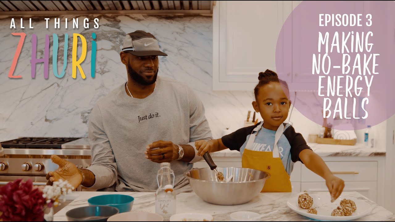 Zhuri makes no bake snack recipe with her dad, LeBron James!