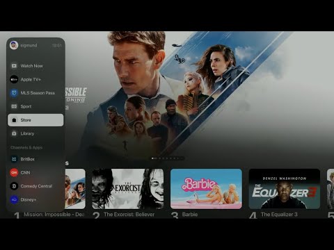 tvOS 17.2 the new AppleTV app navigation
