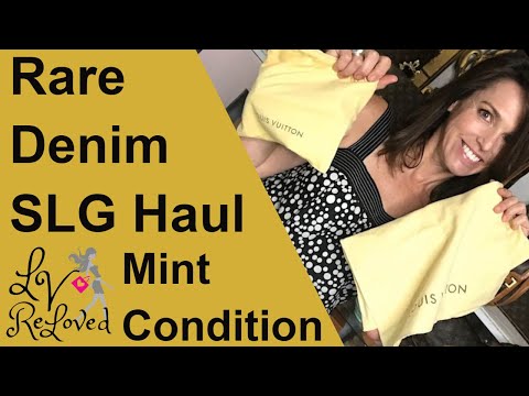 Louis Vuitton Pristine Denim Monogram SLG Reveal - History of LV Rare Pochette HTF