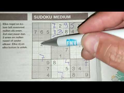 Triple fun with these Sudokus, Medium Sudoku puzzle. (with a PDF file) 09-04-2019 part 2 of 3