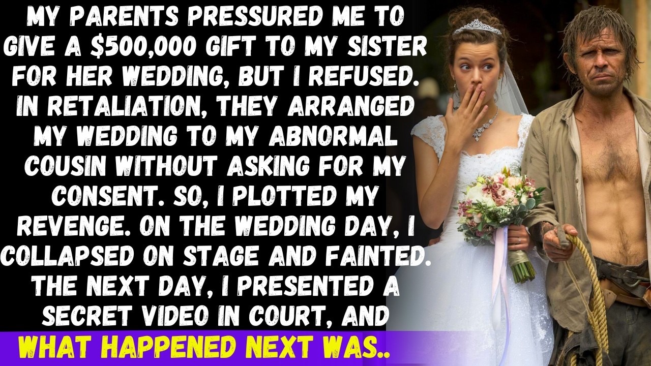 My parents forced me to give a $500K gift to my sister or marry my abnormal cousin and my choice was