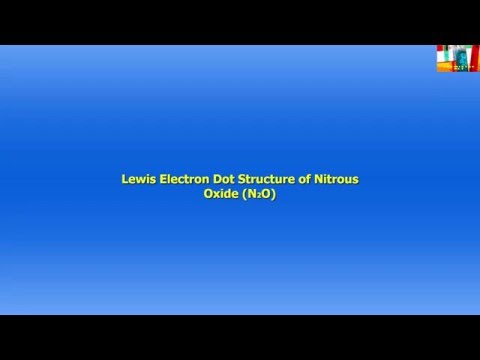 Lewis electron dot structure of nitrous oxide N2O