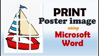 How to print enlarge images into multiple pages using microsoft word for beginners