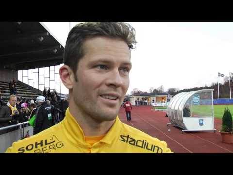 Intervju med David Svensson efter kvalvinsten för Falkenbergs FF mot BK Forward