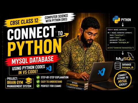 How To Connect Python With Mysql Database Cbse Class 12 Python Project Vs Code