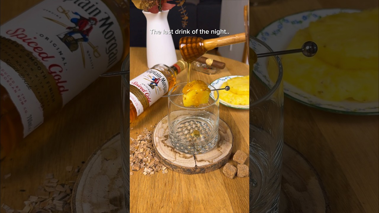 The last drink of the night… #drink #cocktail #whiskey #rum #oldfashioned