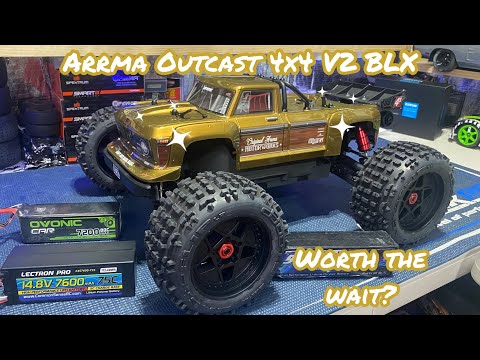 Arrma Outcast 4s BLX V2 Unboxing, Speed Test, Backyard Bash and First Breaks
