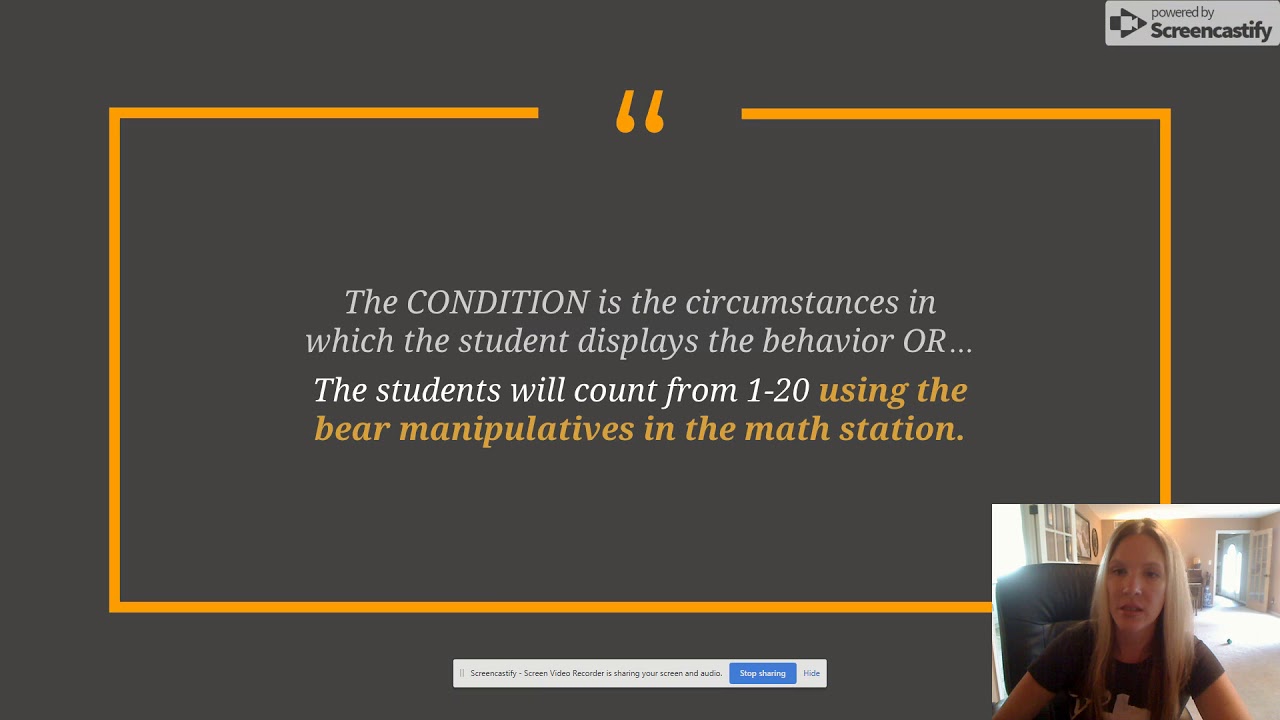 Learning Objectives Part One