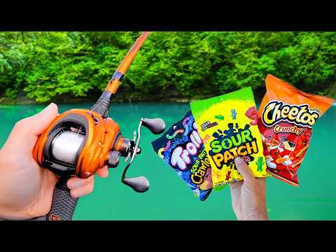 Gas Station FOOD Fishing Challenge!