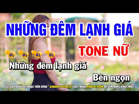 Karaoke Những Đêm Lạnh Giá - Tone Nữ Bbm | Nhạc Sống Huỳnh Lê