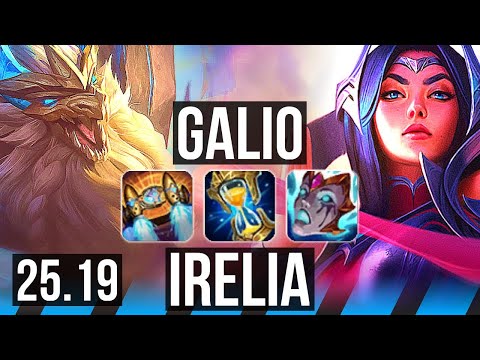 GALIO vs IRELIA (MID) | 10/1/10, Godlike | EUW Master | 25.19