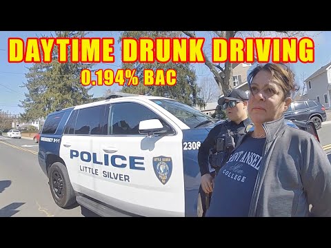 Bodycam DUI Arrest - Daytime Drunk Driving on 2 Flat Tires