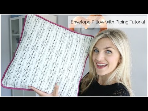 Envelope Pillow with Piping Tutorial