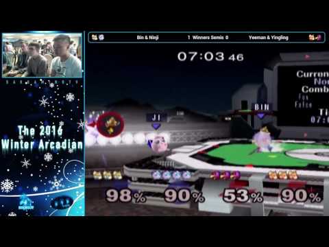 Winter 2016 Melee Arcadian Doubles Winners Semis - Bin & Ninji vs Yeeman & Yingling