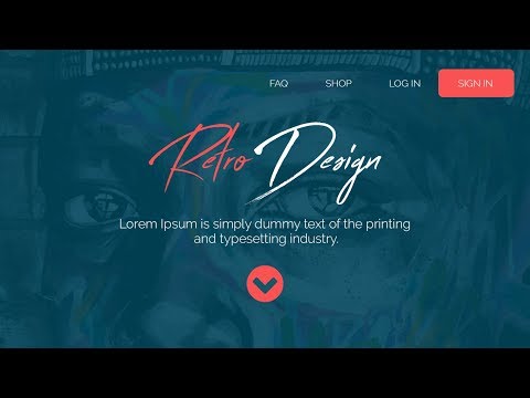 Web Design // Retro Flat Design // Speed Art + Speed Code