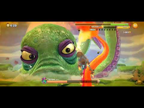 Mechamuncher and Umbra VS Octoni Boss Level 2 - Hungry Dragon Gameplay