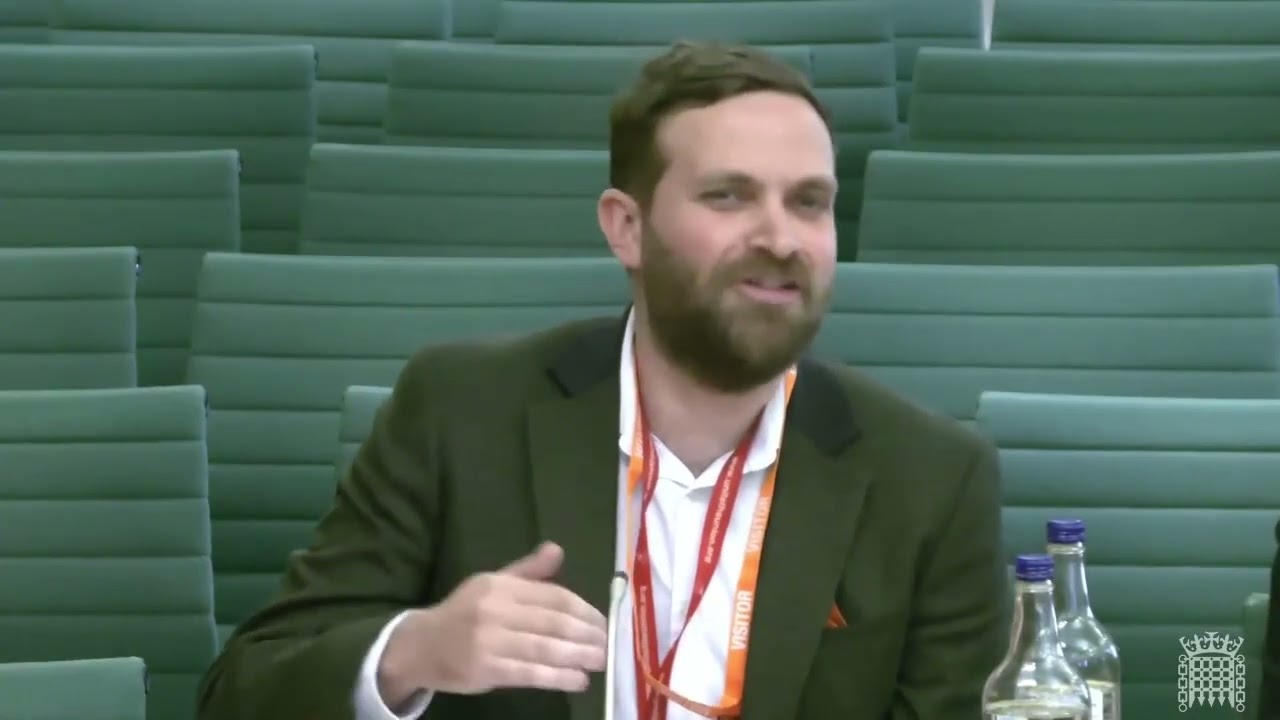 Henry Parkes discussing child poverty at Parliamentary Work and Pensions Committee