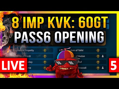 8 IMP KVK: Pass6 Opening 60GT OneV Madness! 🔥🔥🔥 LIVE! 🔴 #C11967, #1960 #1034
