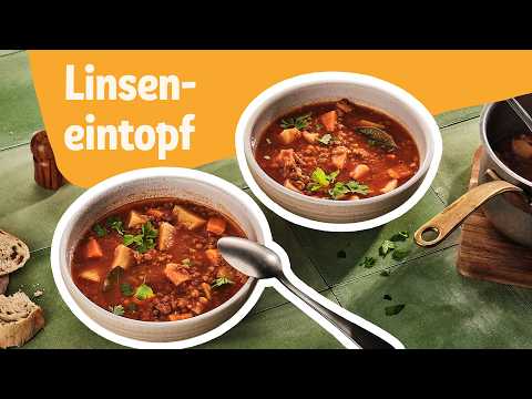 Deftiger Linseneintopf – Rezept für einfaches Linsengericht mit Kartoffeln 🥔🥕 | REWE Deine Küche