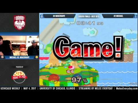 UChicago Weekly [5/4/17] - Michael (Jigglypuff) vs. ME | Wakenvape (Peach) - SSBM - Losers Finals