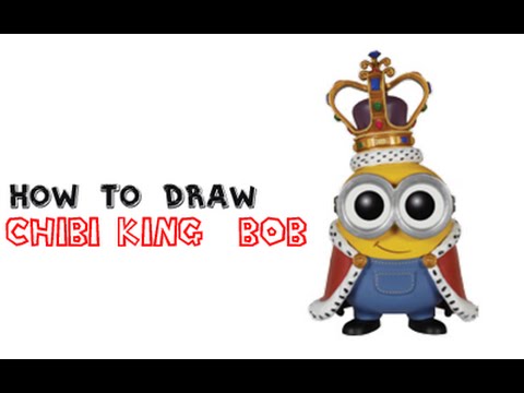 How to Draw Bob The Minion As King Chibi Style From...