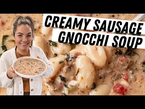 CREAMY Sausage Gnocchi Soup (Gluten & Dairy Free Options)