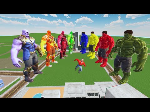 Team Hulk VS Team Thanos - Indian Bike Driving 3D