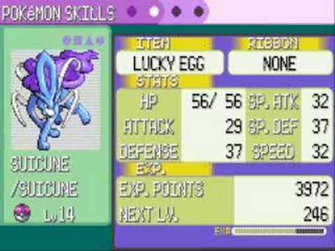 suicune's moveset