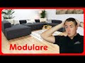 Miniatura Sofá Modulare 3 sentadas + Puff Modulare