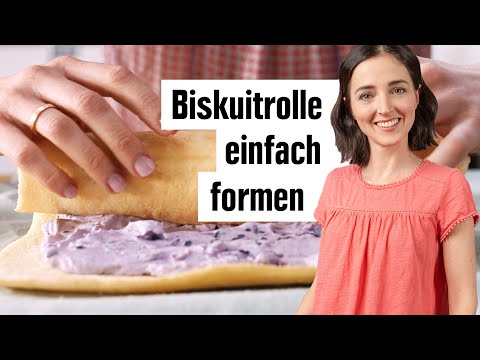 Biskuitrolle richtig aufrollen | Biskuitteig Tutorial | EDEKA