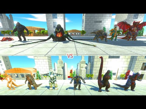 Team Godzilla VS Team Biollante - Animal Revolt Battle Simulator
