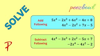 Adding & Subtracting Polynomials | Step-by-Step Math Tutorial