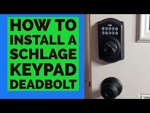 Install SLAGE Keypad Deadbolt Keyless Entry Door Lock