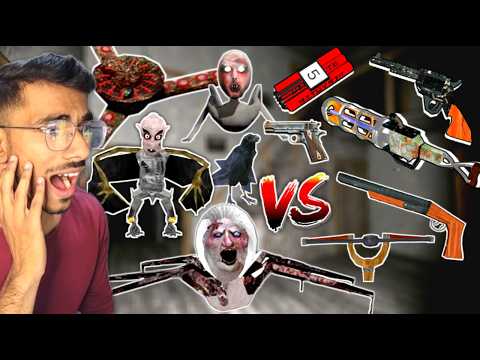 Granny All New Pets Vs All New Weapons - Granny 1 2 3 4 5 All Chapters (Funny Gameplay 🤣)