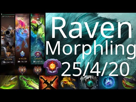 Raven Morphling, Armel Puck vs Troll Warlord, Dragon Knight, Mars - unmatch lol - dota2