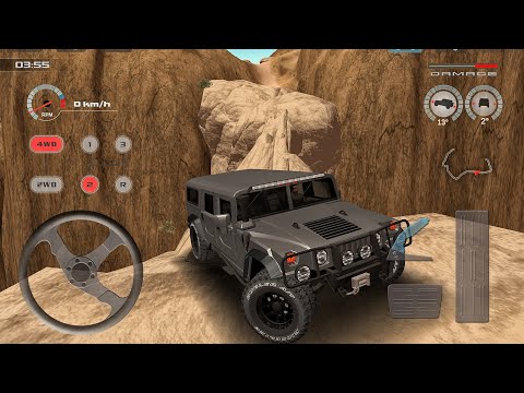 4x4 Offroad Simulator Game - Hummer Driving Offroad Drive Dessert - Car Game Android Gameplay