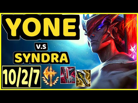YONE vs SYNDRA - 10/2/7 KDA MID GAMEPLAY - NA Ranked DIAMOND