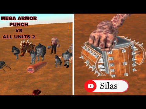 👊MEGA ARMOR PUNCH vs ALL UNITS(part.2)➡Animal Revolt Battle Simulator Mobile
