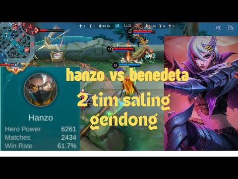 new hanzo buff vs benedeta jungler ‼️  who winn ❓❓#hanzogameplay #mobilelegends #mlbb 
