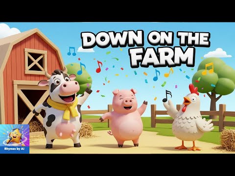 Down on the Farm 🐮 A Fun Farm Animal Sounds Song for Kids | Nursery Rhymes by AI