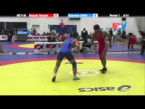 74 KG Consolation R1 - Deepak (IND) vs. Ramanov Adilet (KGZ)